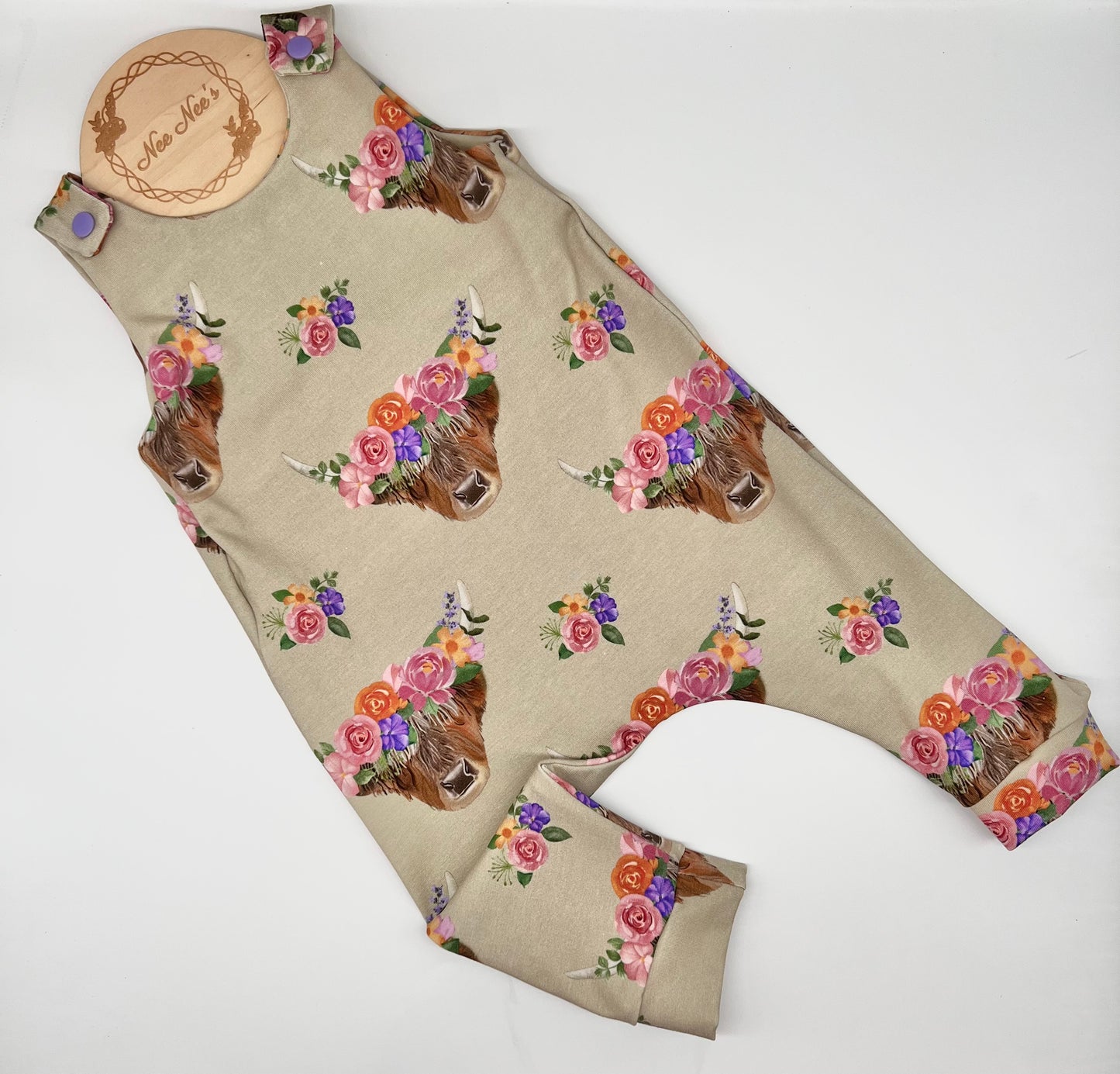 Highland Rose Print Romper