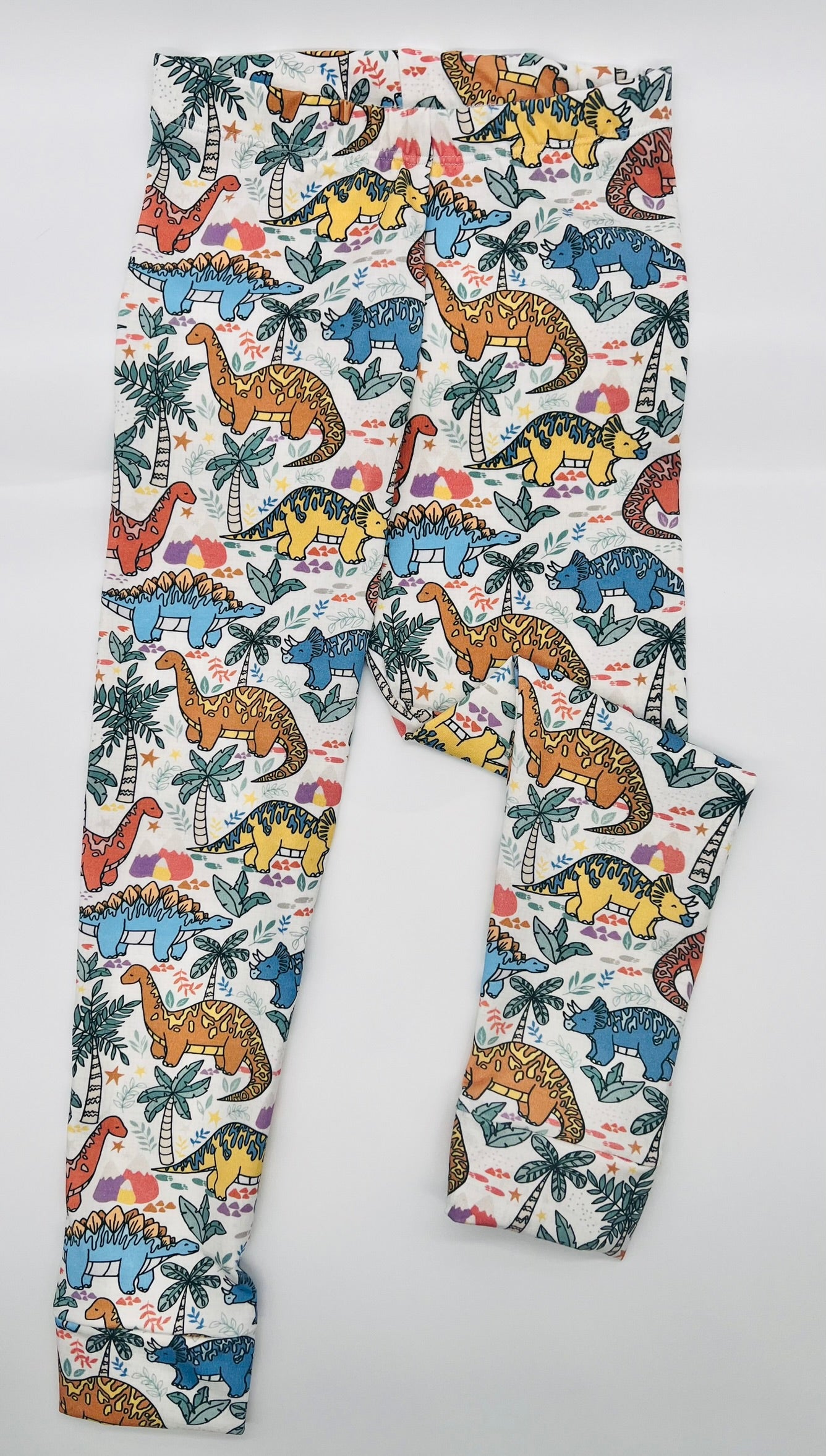 SALE Orange Dino Print Leggings