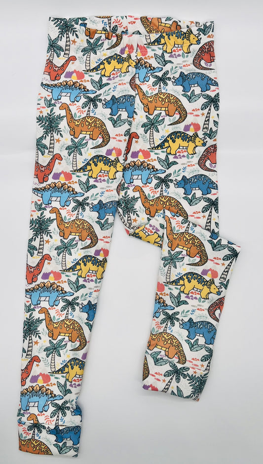 SALE Orange Dino Print Leggings
