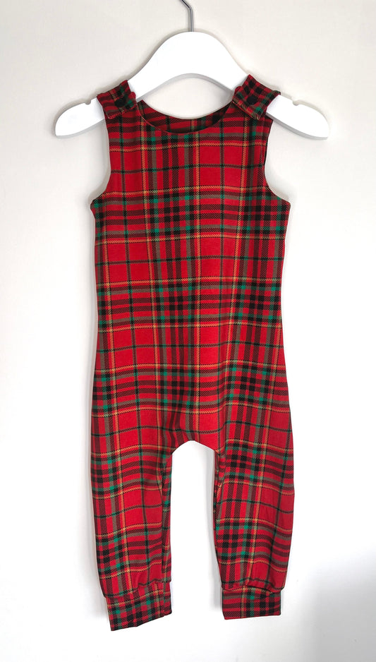 Tartan print Romper