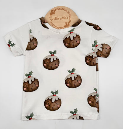 NEW! Christmas Pudding print T-Shirt