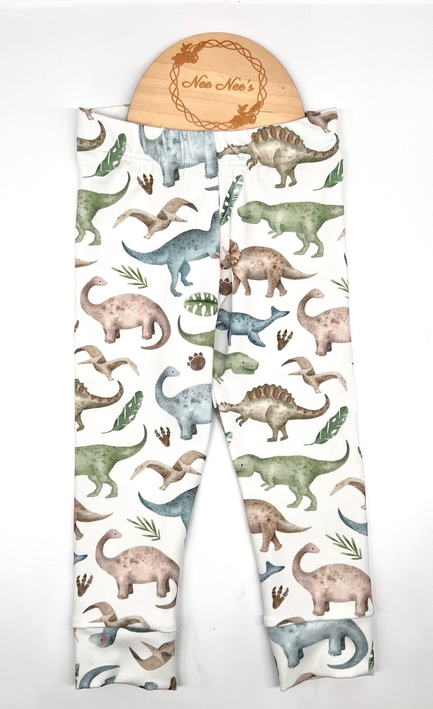 NEW! - Watercolour dinosaurs print Leggings