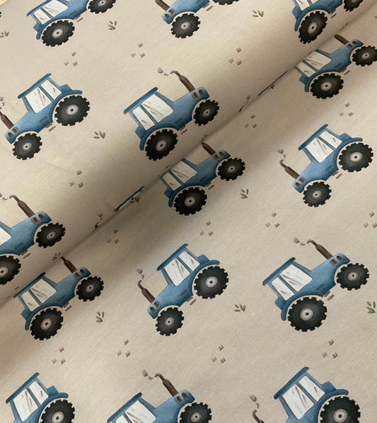 Blue Tractor Print Flares