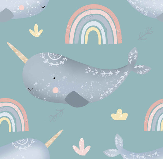 Narwhal print Romper